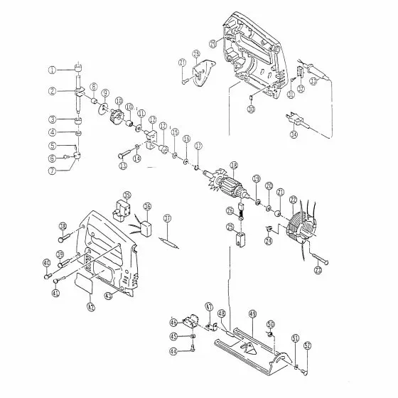 Ryobi J50A Spare Parts List Type: 1000018799